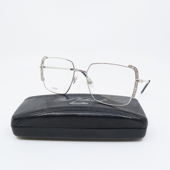 Paul Vosheront PV 625 C2 23K Gold Plated Silver & Crystals New Women Eyeglasses. - Picture 1 of 11